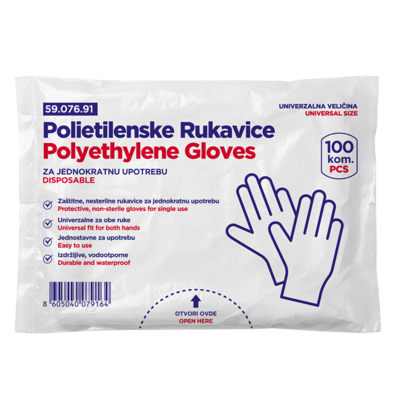 PE GLOVES – Transparentna