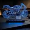 3D LED lampa Sportski motor