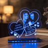 3D LED lampa Tri srca sa fotografijom – primer 2