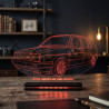 3D LED lampa Retro hečbek automobil