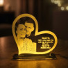 3D LED lampa Srce sa fotografijom i posvetom