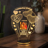 3D LED lampa Godišnjica braka sa fotografijom