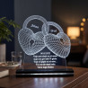 3D LED lampa Katanci ljubavi